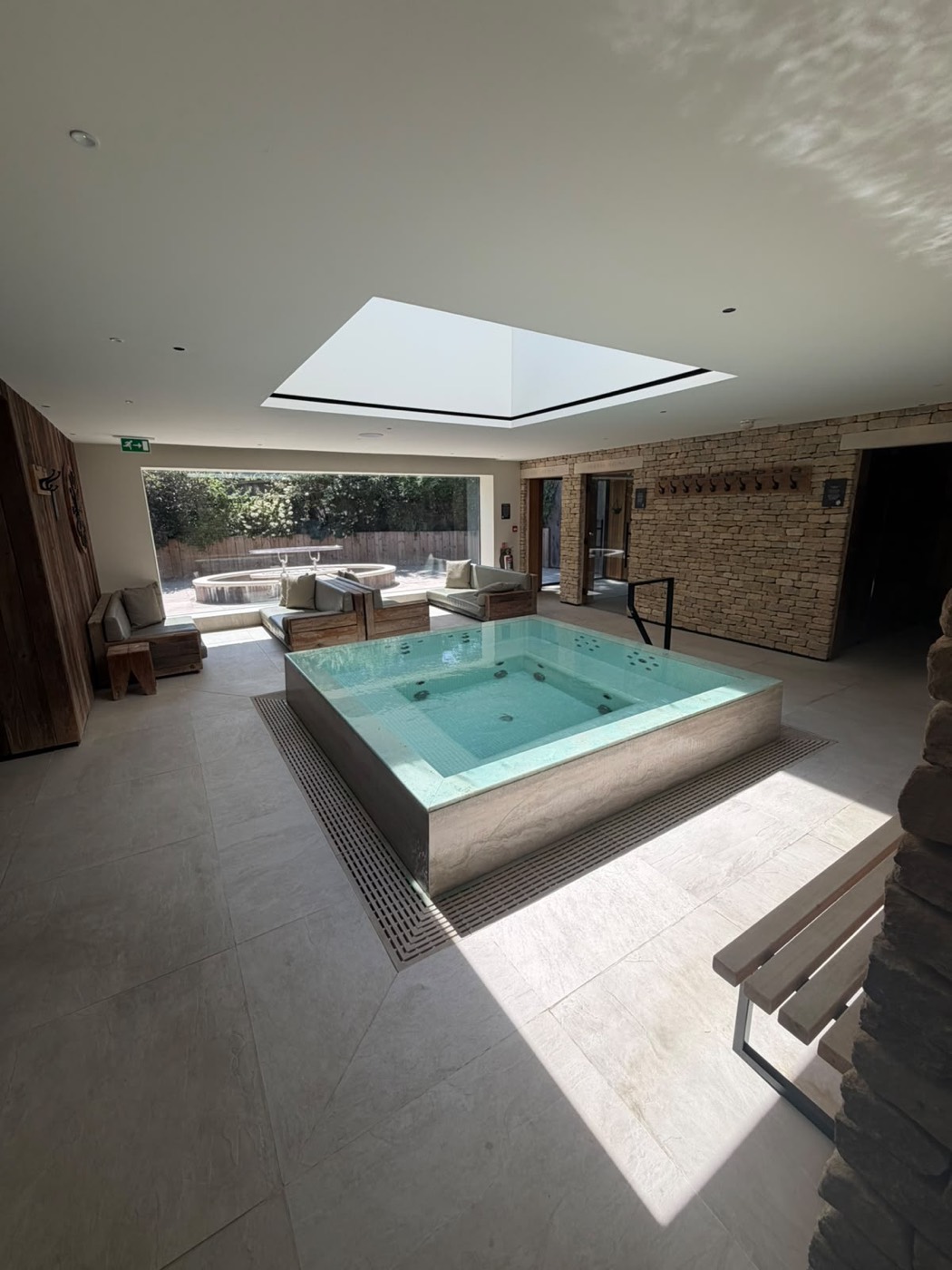 Indoor plunge pool at retreat venue